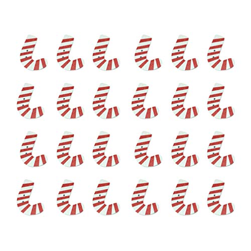 50 Stück weihnachtliche Holzknöpfe Handwerk Weihnachtsknopf kreative Holzknöpfe Weihnachten 2 Löcher Holzknöpfe hölzern schmücken Krücke Kunsthandwerk Sammelalbum Bambus rot von Supvox
