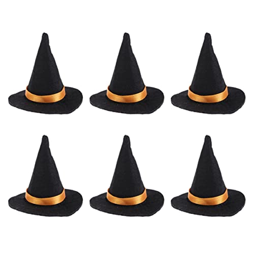 Supvox 8 Stück Mini-Hexenhüte Aus – Handgefertigte Weinflaschendekoration Schwarze Mini-Hexenhüte Für Halloween Diy-Haarschmuck Basteln von Supvox