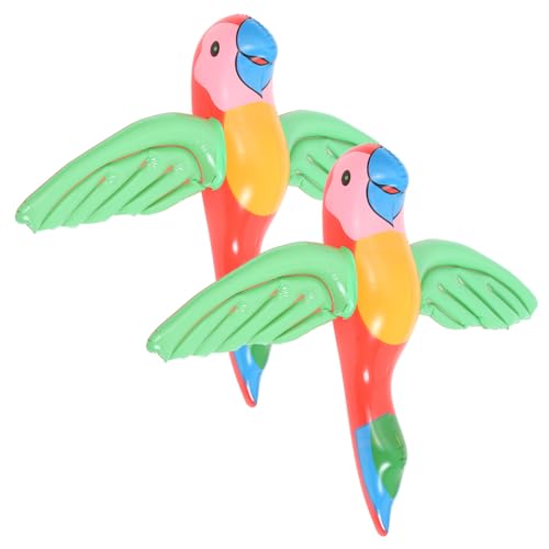 Supvox Aufblasbarer Fliegender Papagei 2 Stück Bunte Aufblasbare Papageienvögel Dekorationen Zum Aufblasen Tropische Tiervögel Schwimmer Für Hawaiianische Hochzeit Sommer Luau Strand von Supvox