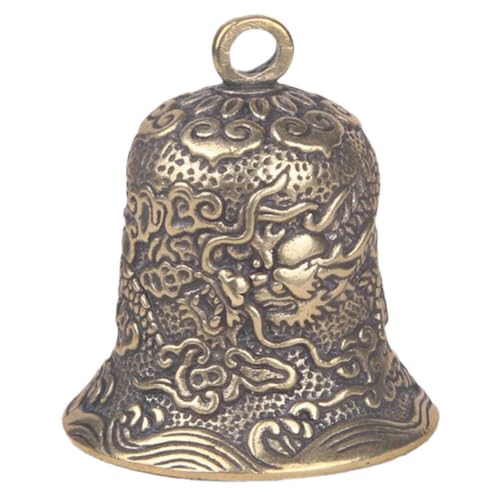 Supvox Vintage-Drachenglocke Vintage-Stil Antiker Ton Glöckchen-Charms Anhänger Geschnitzte Feng-Shui-Glocke Glücksglocke Buddha-Windglocke Für Glück Zuhause Garten Terrasse von Supvox