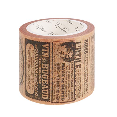 Supvox Vintage Washi Tape dekorative breite Washi Klebeband für DIY Scrapbooking Kunsthandwerk 40mm von Supvox