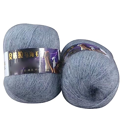 2 x 42g Mohair Woll Strickgarn Strickgarn Weiche Mohair Strick Angora Wolle Garn Flauschig Mohair Garn zum Häkeln Basteln Mohair Wollgarn zum Handstricken Neugeborene Kleidung Hüte Socken Schal von Surakey