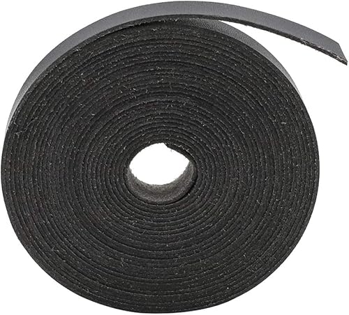 5M Lederband Breit Flach Lederschnur, 15mm Breit Lederriemen Leder Rohlinge Gürtelleder Vintage Bänder Faden für DIY Taschengriffe,Schulterriemen,Brieftasche,Gürtel,Haustier Halsband Handwerk,Schwarz von Surakey