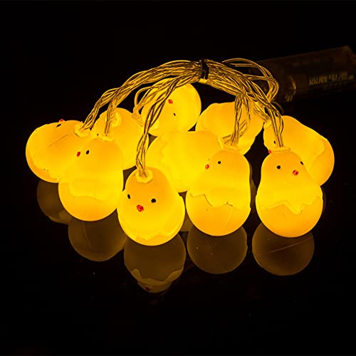 LED Lichterkette,10 LED Oster Lichterketten, 2M Osterei Lichterkette Timer Batteriebetrieben,Easter Lichterketten,Ostern Lichter Osterdeko für Innenbereich Ostereier Party Dekoration Osterdeko von Surakey