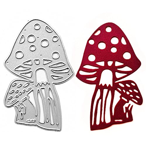 Parent-Child Pilz,Metall Prägeschablonen Stanzschablonen, Silber Stanzformen für DIY Scrapbooking Karten Handwerk Geschenk Homedeko Cutting Dies von Surakey