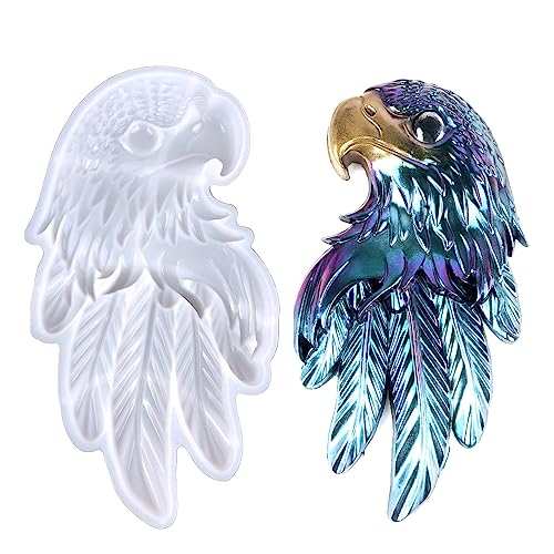 Surakey Adler Epoxidharz Silikonformen 3D Eagle Wanddekoration Hängende Dekorationen Harzform für Desktop Ornamente Wandkunst, DIY Adler Harz Gießform Harzform für Handwerk Wanddekoration Wohnkultur von Surakey