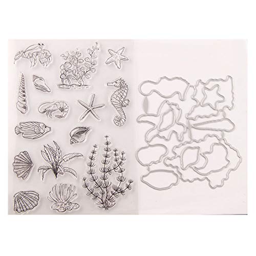 Tier Stempel und Stanzschablonen Set,Klar Silikonstempel und Stanzen Set,Metall Prägeschablonen Stanzmaschine Weihnachts Stanzformen Schablonen und Clear Stempel für DIY Scrapbooking, Kunsthandwerk von Surakey