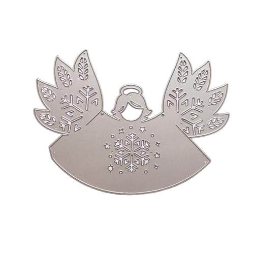 Weihnachten Stanzschablone Anhänger,Schneeflocken Engel,Weihnachten Kerzen Deko Metall Prägeschablonen Stanzformen Cutting Dies Scrapbooking Stanzformen für DIY Scrapbooking für Weihnachtsbaum von Surakey