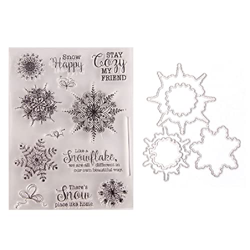 Weihnachten Stanzschablonen Und Stempel,Silikonstempel Weihnachten,Scrapbooking Stanzmaschine Schablonen Weihnachts Stanzformen Selbst Gestalten Clear Stamp Stempel für DIY Scrapbooking,Kunsthandwerk von Surakey