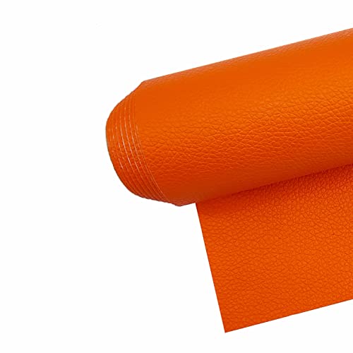 Surriba Kunstleder Reparaturset, Lederflicken Selbstklebend für Auto Ledersitz Motorrad Sofa Bürostühle DIY-Basteleien Federtasche Aufgearbeitete Möbel 60 * 120cm Orange von Surriba