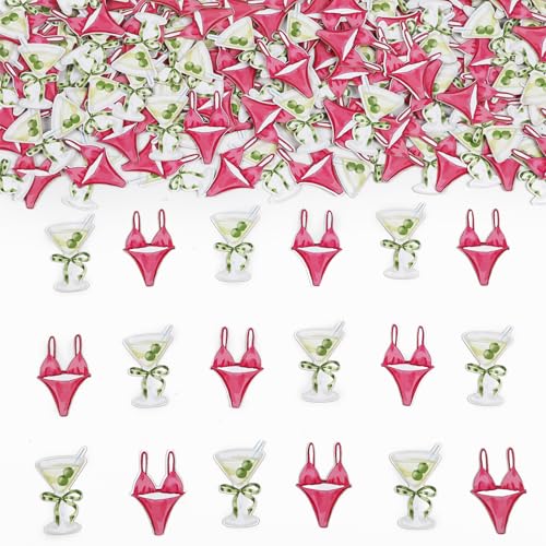 Sursurprise 200Pcs Bikinis und Martinis Bachelorette Konfetti, Martini Tabelle Scatters für Cocktail Geburtstag Hochzeit Dekorationen, Sommer tropischen Strand Thema Braut Dusche von Sursurprise