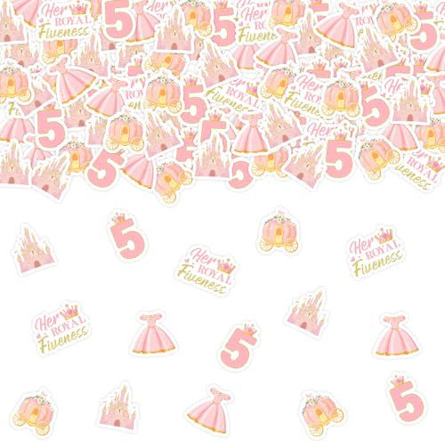 Sursurprise Prinzessin 5. Geburtstag Party Dekorationen Pink Gold Her Royal Fiveness Konfetti Schloss Hochzeitskleid Papier Streuung 5 Jahre alt Geburtstag Party Supplies Sursurprise Prinzessin 5. Geburtstag Party Dekorationen Pink Gold Her Royal Fiveness Konfetti Schloss Hochzeitskleid Papier Streuung 5 Jahre alt Geburtstag Party Supplies von Sursurprise