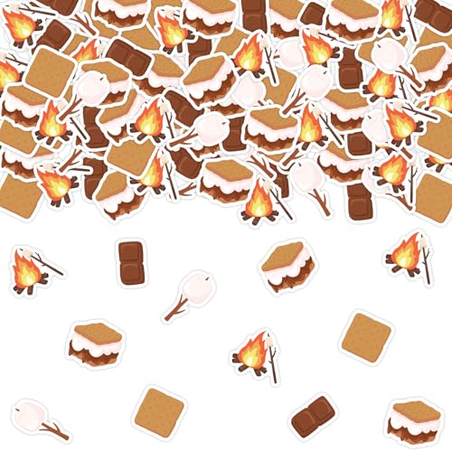 Sursurprise S'mores Party-Dekorationen, 200 Stück S'mores-Konfetti, Marshmallow-Lagerfeuer, Papierstreuung für Camping, Camper, Geburtstag, Babyparty, Party Sursurprise S'mores Party-Dekorationen, 200 Stück S'mores-Konfetti, Marshmallow-Lagerfeuer, Papierstreuung für Camping, Camper, Geburtstag, Babyparty, Party von Sursurprise