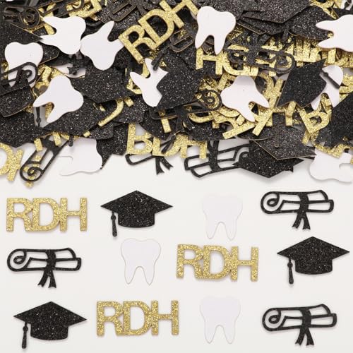 Sursurprise Zahnarzt Graduierung Dekorationen, 200pcs RDH Graduierung Partei Konfetti für Tabelle, Congrats Zahnarzt Dental School Dental Hygiene Arzt medizinische Graduierung Party Supplies von Sursurprise