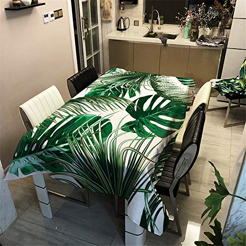 Surwin Tischdecke Tischtuch Pflegeleicht Abwaschbar Schmutzabweisend Tischwäsche (Monstera,90x90cm) von Surwin