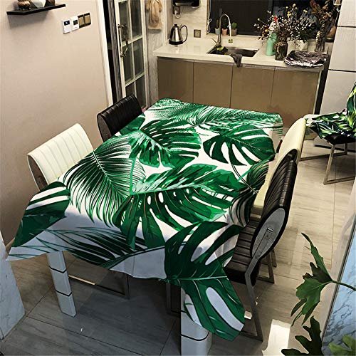 Surwin Tischdecke Tischtuch Pflegeleicht Abwaschbar Schmutzabweisend Tischwäsche (Monstera 2,140x200cm) von Surwin