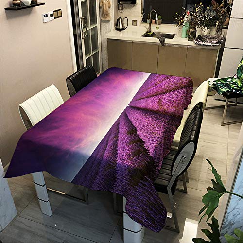 Surwin Wachstuchtischdecke Wachstischdecke Wachstuch Tischdecke abwaschbar für Tischsets Esstische Couchtische Und Küchen (Lila Lavendel,90x90cm) von Surwin