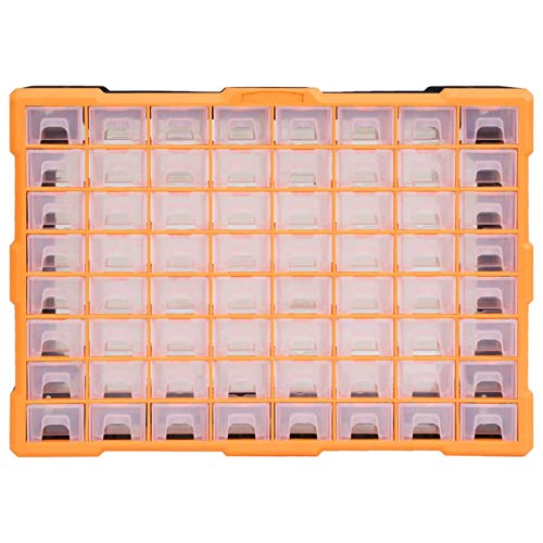 Susany Sortierbox mit 64 Schubladen Kleinteilemagazin Sortimentskasten Sortierkasten Multi-Schubladen-Organizer 52x16x37,5 cm von Susany