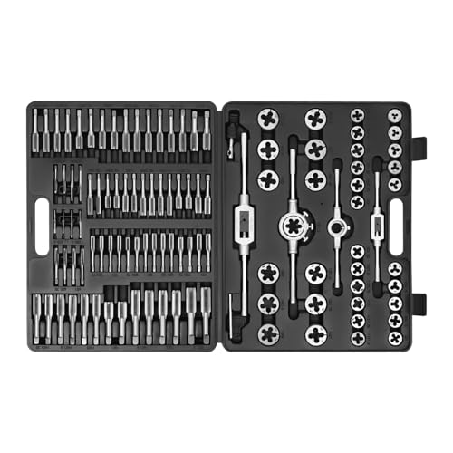 Susoso 110-teiliges Set Gewindeschneider, Maschinengewindebohrer mit Sichere Mutter Schraubenschneidewerkzeugen Ausgezeichnete Leistung für die Instandhaltung im Haushalt 43.5x32x6.3cm von Susoso