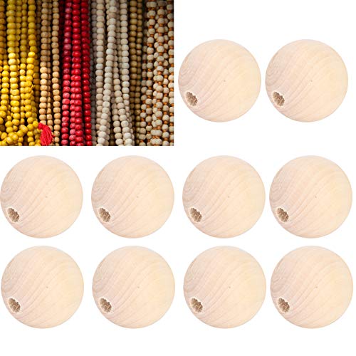 SustVita 25 mm Holzperlen, Packung mit 100 Stück für die Schmuckherstellung, selbstbeherrschtes Basteln, runde Dekoration für Halsketten, Armbänder, Heimdekoration (22mm-20Stk) von SustVita