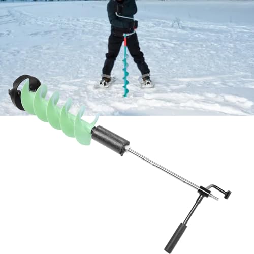 Sustvita -Eisbohrer mit einem Ice Fishing Auger mit 8 Zoll Durchmesser, scharfe Stahlklinge für Eisbohrungen, ideal für dickes Eis und tiefes Wasser von SustVita