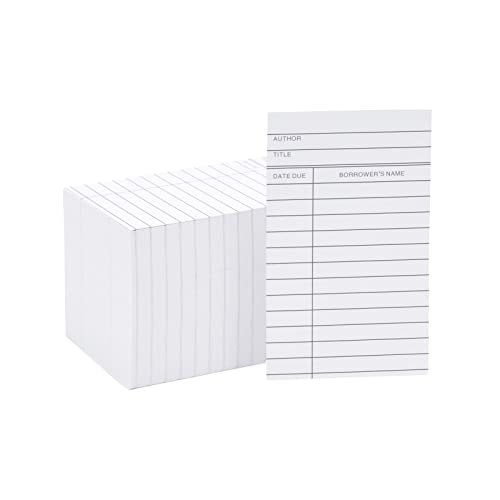 Bibliothekskarten, Fälligkeitsdatum, Notizkarten für Aufzeichnungen (7,6 x 12,7 cm, 250 Stück) von Sustainable Greetings