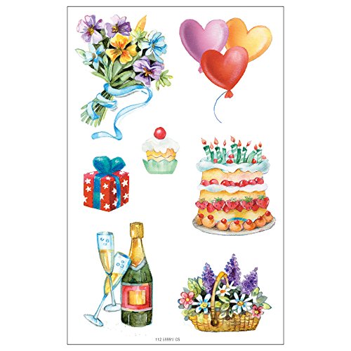 Susy Card 11259991 Sticker Geburtstag 1.13, FSC, 3 Bogen selbstklebend von Susy Card