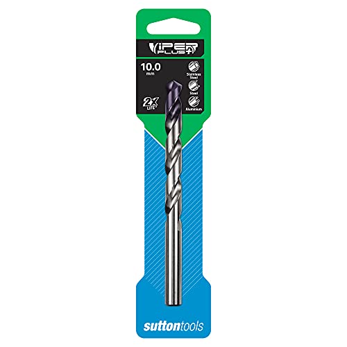 Sutton tools D184 Viper Plus DIN338 HSS TiAIN Kardierter Bohrer, 10,0 mm Gewindedurchmesser von Sutton Tools