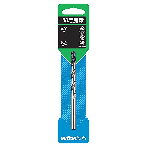 Sutton tools D184 Viper Plus DIN338 HSS TiAIN Kardierter Bohrer, 6,8 mm Gewindedurchmesser von Sutton Tools