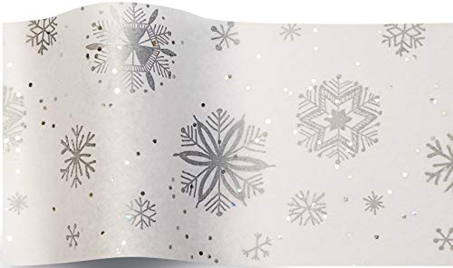 Geschenkpapier mit Diamant-Schneeflocken, Silberfolie, 5 Bögen von Suttons wrap