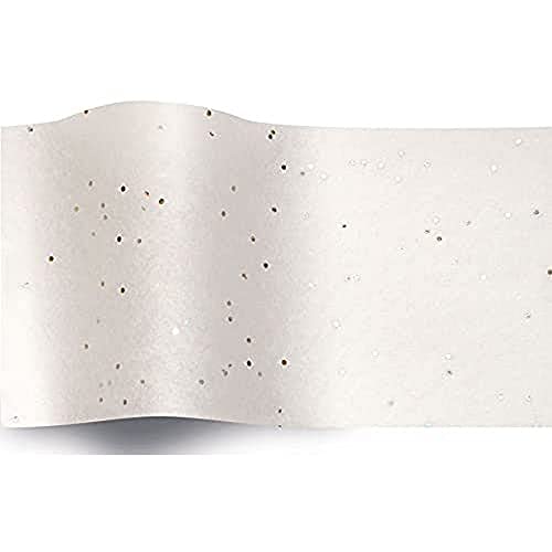 SatinWrap Luxus-Geschenkpapier, weiße Diamanten, 5 Blatt von Suttons wrap