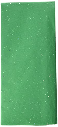 SatinWrap Luxus Seidenpapier, Smaragdgrün, glitzernd, 5 Blatt von Suttons wrap