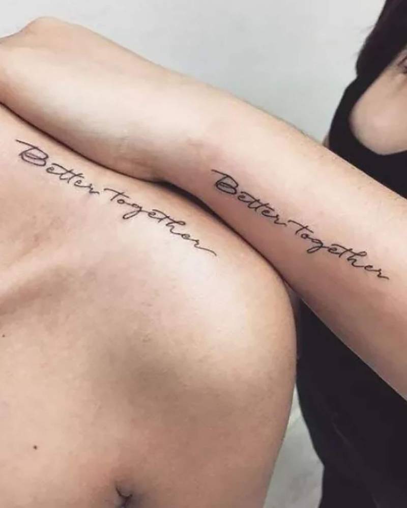 Better Together Tattoo - Forever Love Wasserdichtes Temporäres Geschenke Für Paare Sinnvolles Entfernbares Fake von SvenHStore