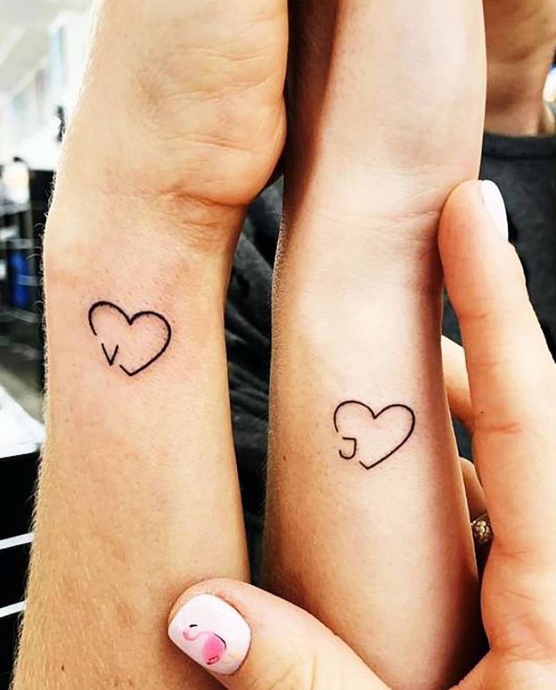 Personalisierte Einzigartige Herz Mit Brief Paar Temporäre Tattoo, Benutzerdefinierte Wasserdicht Entfernbare Winzige Fake Tattoo Geschenk Für von SvenHStore