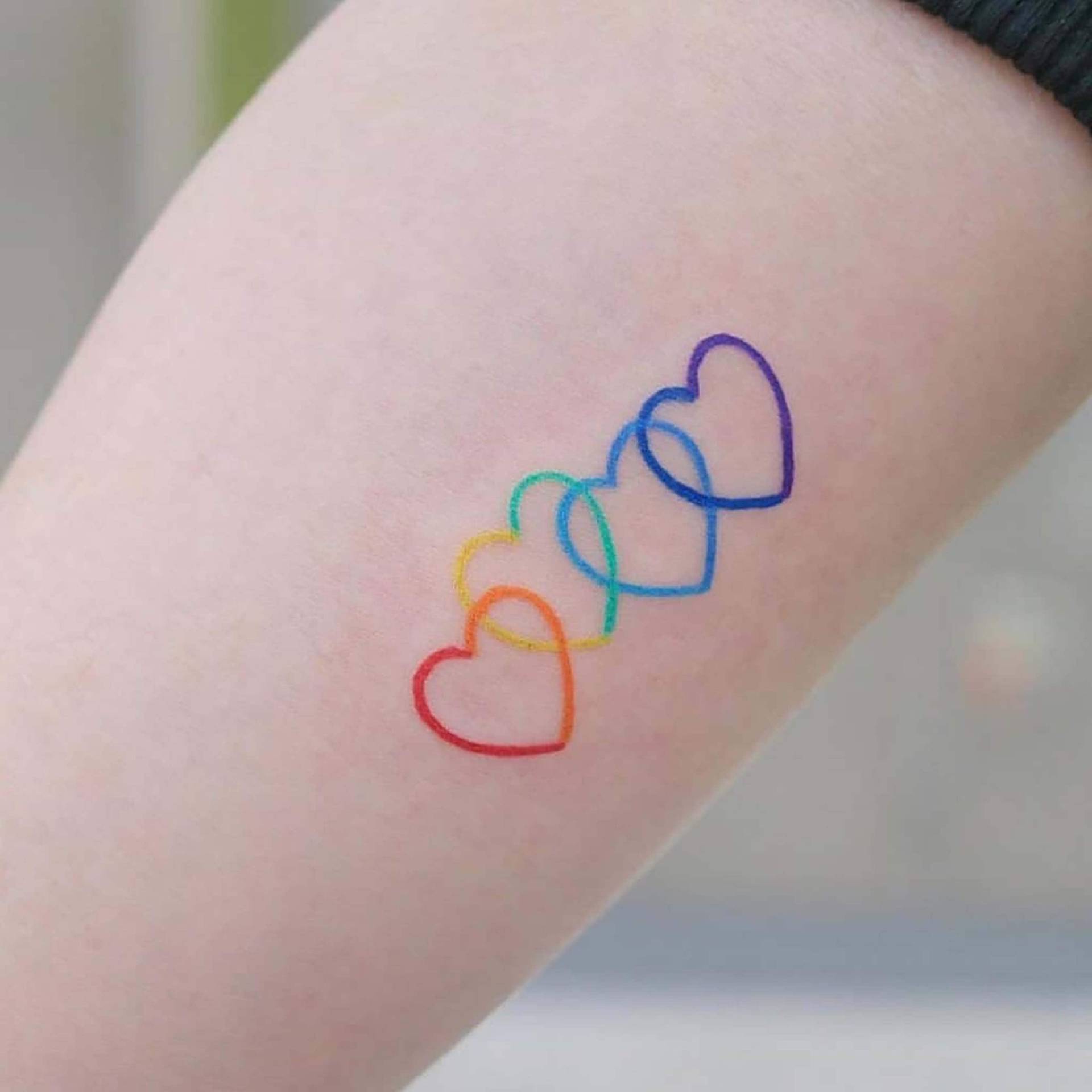 Regenbogen Herz Temporäres Tattoo, Kleines Paar Geschenke Für Freunde, Fake Pride von SvenHStore