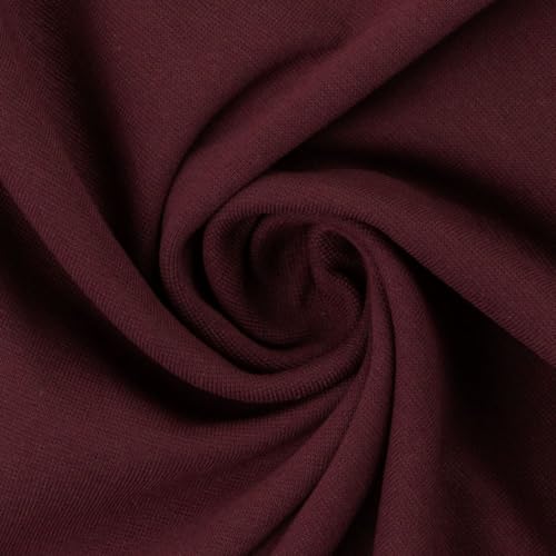 Sweatstoff EIKE von Swafing, angeraut, OEKO-TEX Standard 100, (50cm x 155cm) (938 aubergine) von Swafing