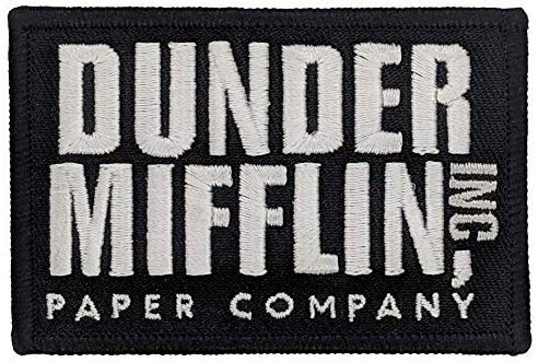 Swag Addicts Dunder Mifflin Inc – The Office bestickter Aufnäher – 1 x (5,1 x 7,6 cm, Haken und Schlaufe) von Swag Addicts