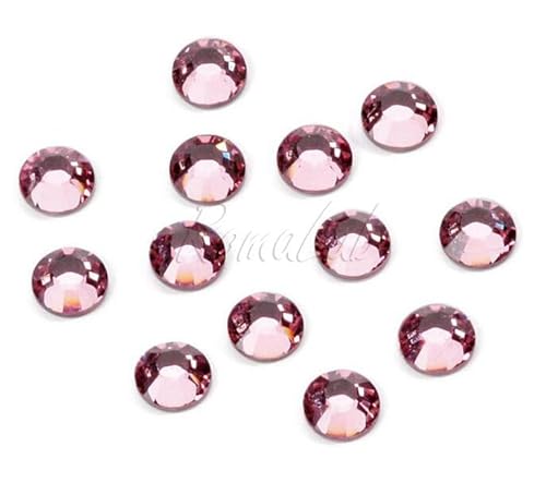 34 Original Hotfix Swarovski RHINESTONE STRASS rund 3,2 mm hellrosa von Swarovski