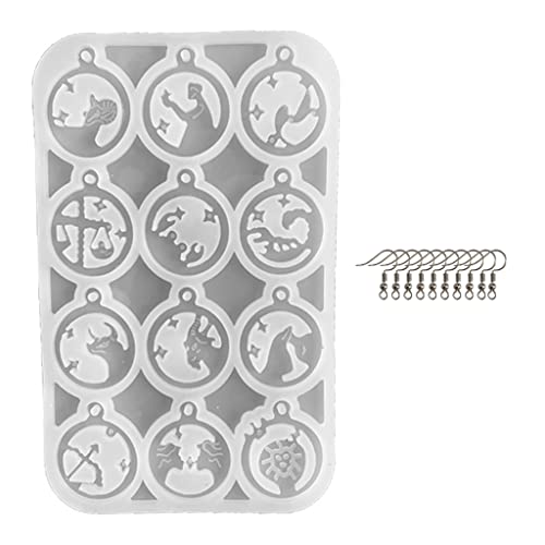 Silikonform mit 12 Sternbildern, Epoxidharz, Halskette von Sweeaau