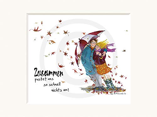 Sweet Design Freundlieb Zusammen Passepartout Bild in Museums Qualität 24 x 30 cm 1,9 mm Passepartout-Karton Brilliante Premium-Qualität in klaren, satten Farben von Sweet Design