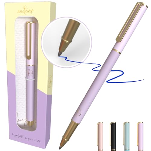 Luxus Kugelschreiber Eleganter Gelstift Hochwertige Tinte Sanftes Schreiben Edle Stifte Geschenkbox Schönes Kuli Design Metall Rollerball Pen Exklusiv Für Damen Büro Schule Stilvoll Journaling Lila von Sweet Sweet