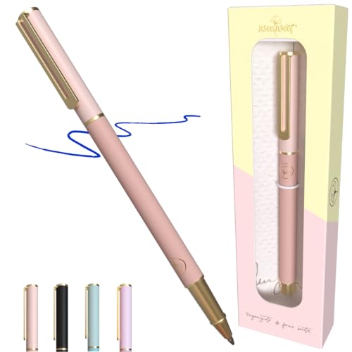 Luxus Kugelschreiber Eleganter Gelstift Hochwertige Tinte Sanftes Schreiben Edle Stifte Geschenkbox Schönes Kuli Design Metall Rollerball Pen Exklusiv Für Damen Büro Schule Stilvoll Journaling Rosa von Sweet Sweet