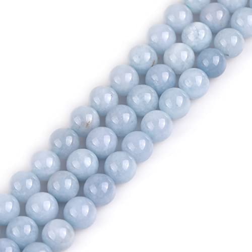shgbeads 6 mm semi-aquamarine blau jade Stein Edelstein Halbedelstein Perlen für Schmuckherstellung, 10mm Blue, 10 mm von GEM-INSIDE CREATE YOUR OWN FASHION