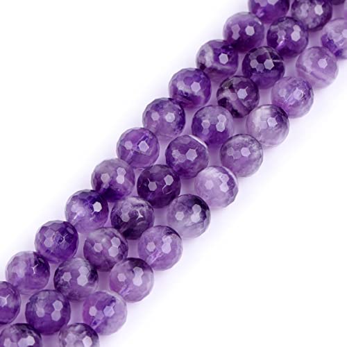 Sweet & Happy Girl's store 10mm facettierten Edelstein Traumspitze Amethyst Perlen Strang 15 Zoll Schmuckherstellung Perlen von Sweet & Happy Girl's Gemstone Beads Strand