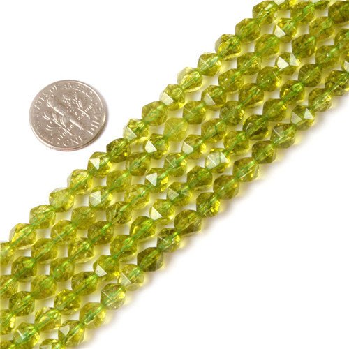 Sweet & Happy Girl's store 6mm natur facettierte Edelstein Grün Peridot Perlen Str?nge 15 Zoll Schmuckherstellung Perlen von GEM-INSIDE CREATE YOUR OWN FASHION