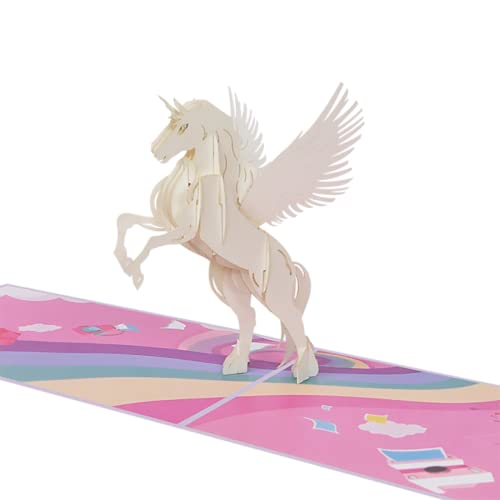 Sweetpopup® 3D Pop Up Karte Glückwunsch | Metallic-Papier & inkl. Notizkarte | Klappkarte Einhorn, 177 von Sweetpopup