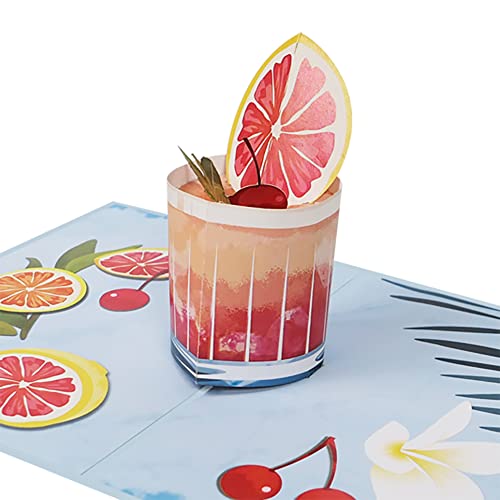 Sweetpopup® 3D Pop Up Karte Glückwunschkarte Geburtstagskarte Geschenkkarte Trinken Gehen | Klappkarte Coctail, 023 von Sweetpopup