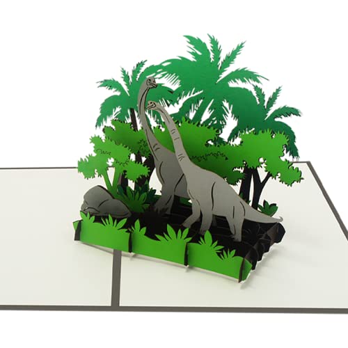 Sweetpopup® 3D Pop Up Karte Glückwunschkarte Geburtstagskarte Grußkarte Geschenkkarte Gutscheinkarte Geburtstag | Klappkarte Dinosaurier Park, 173 von Sweetpopup