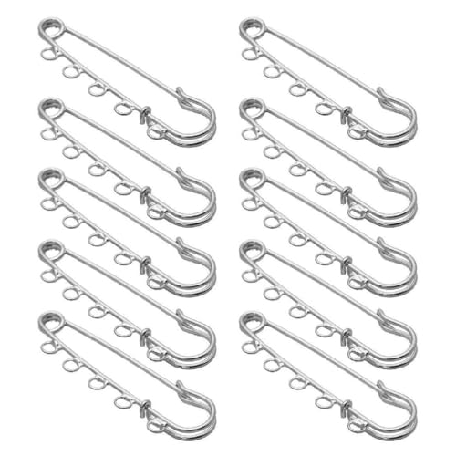 10 Stücke 5-Loch Brosche Sicherheit Pins Erkenntnisse Heavy Duty Pins Brosche Erkenntnisse Für DIY Brosche Herstellung Schmuck Machen Brosche Verschlüsse Für Handwerk Brosche Verschluss Pins von Swetopq