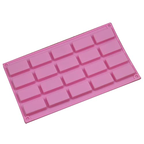 20 Mulden rechteckige Seifenformen Mousse Kuchenform Gelee Formen Pudding Form Silikon Material für Küche Backen von Swetopq